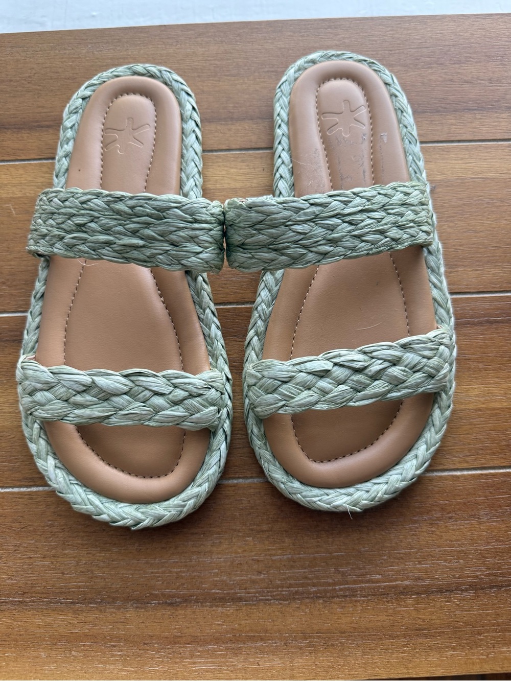 NWOT Splendid Braided Slide Sandals in Sage Green size 5